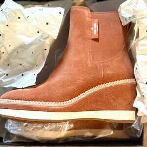 KATE SPADE Addison Wedge Bootie COLOR: Warm Gingerbread. SIZE: 8